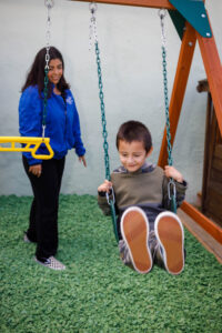 Toddler receiving early intervention ABA therapy in a preschool-style clinic in Lomita South Bay Los Angeles